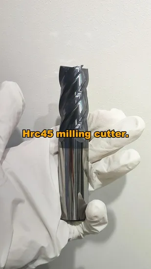 Multi-Flute CNC HRC45 Carbide Square End Mills for Metal Milling